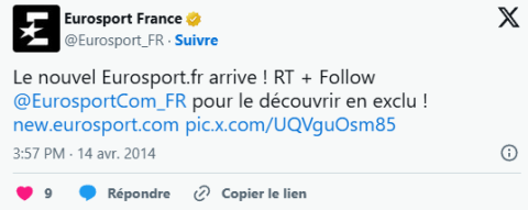 Twitter Eurosport-HETIC