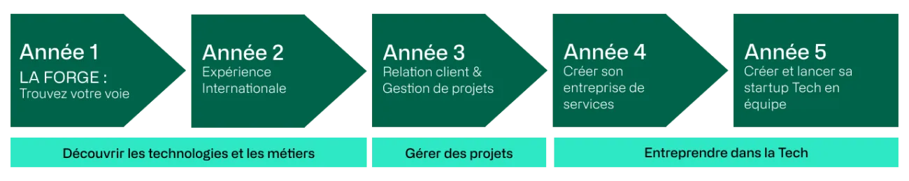 Frise : Le PGE année par année | HETIC